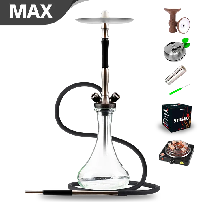 Union Hookah Fibonacci Hookah - Black Exotic Wood