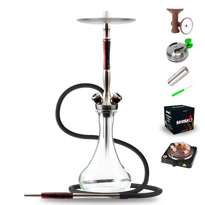 Union Hookah Fibonacci Hookah - Hybrid Black Red