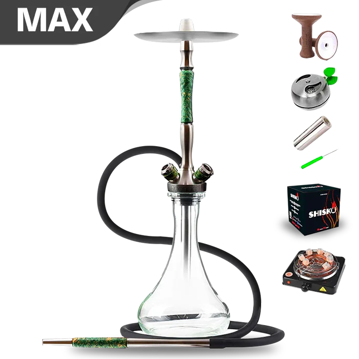 Union Hookah Fibonacci Hookah - Stabilised Wood-Green