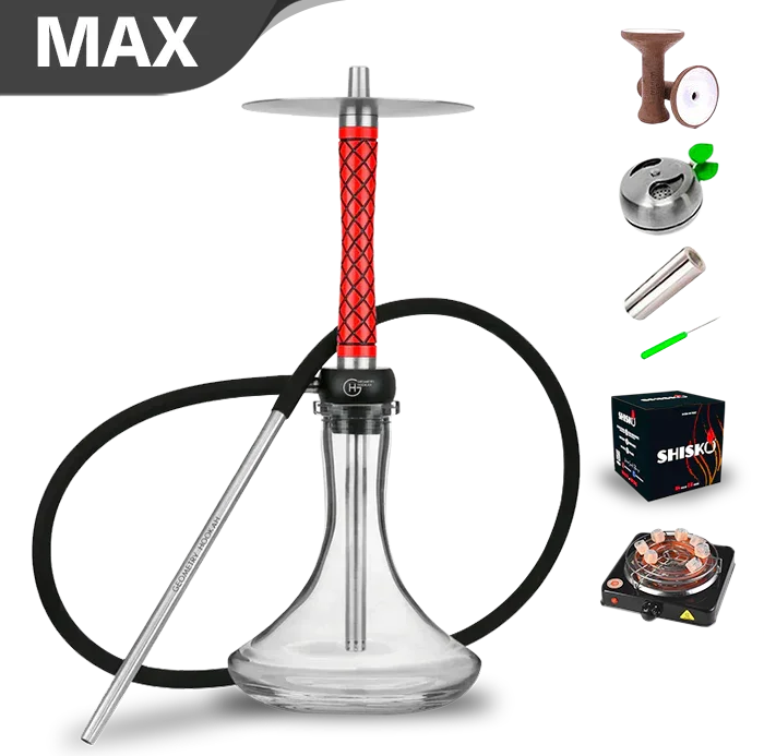 Geometry Hookah Little Bro - Rhombus Red