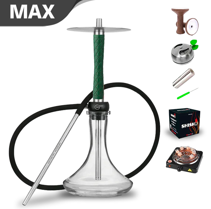 Geometry Hookah Little Bro - Rhombus Green - Hookah Shisha - UK
