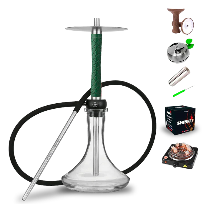 Geometry Hookah Little Bro - Rhombus Green