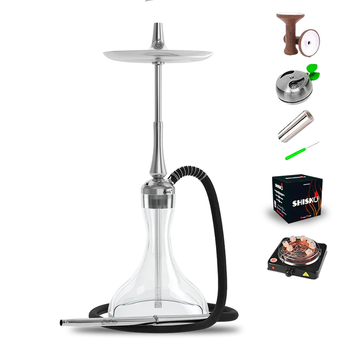 MattPear Ready S Pro ART Hookah With Threaded Base (Clear)
