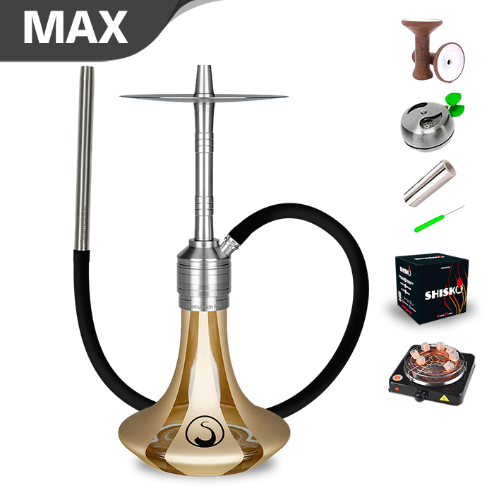 Steamulation Mini Gen. II Hookah - Gold Matt Metalic