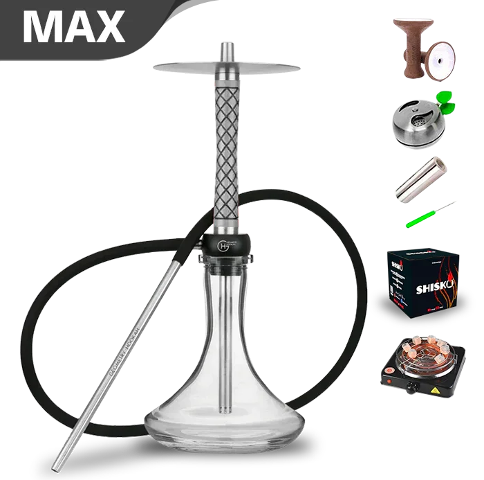 Geometry Hookah Little Bro - Rhombus Grey