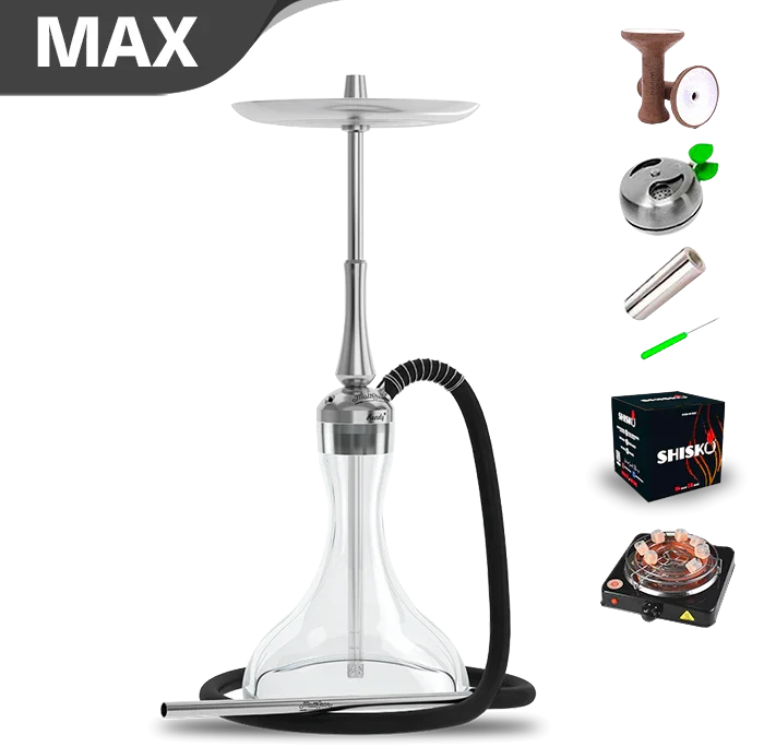 MattPear Ready S Lite ART Hookah With Threaded Base (Clear)
