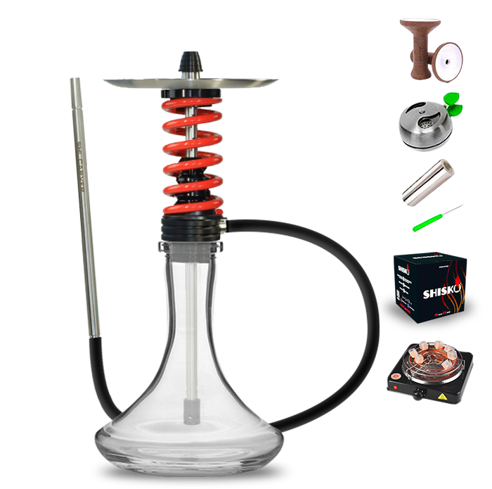 Shi Carver Static Easy Hookah - Toxic Red