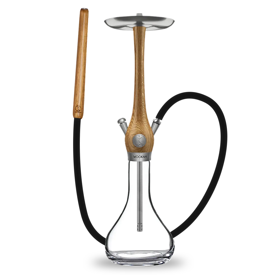 Wookah Oak Smooth Clear Hookah
