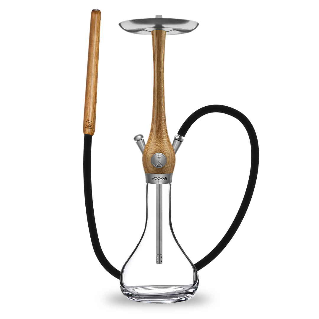 Wookah Oak Smooth Clear Hookah