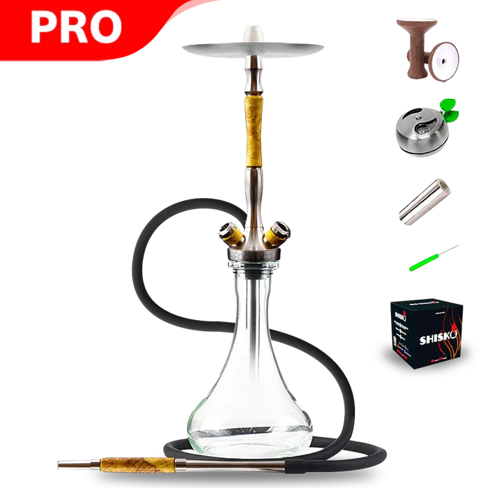 Union Hookah Fibonacci Hookah - Stabilised Wood Yellow