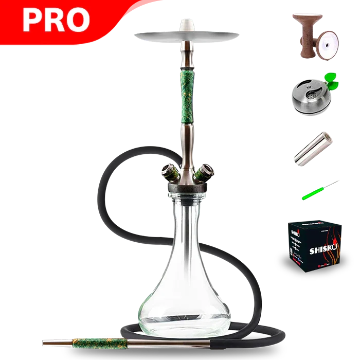 Union Hookah Fibonacci Hookah - Stabilised Wood-Green