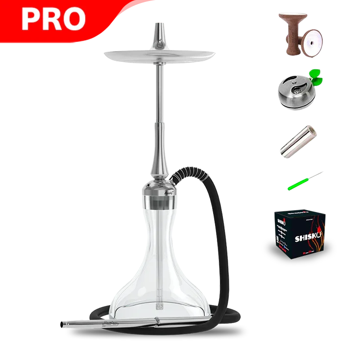 MattPear Ready S Pro ART Hookah With Threaded Base (Clear)