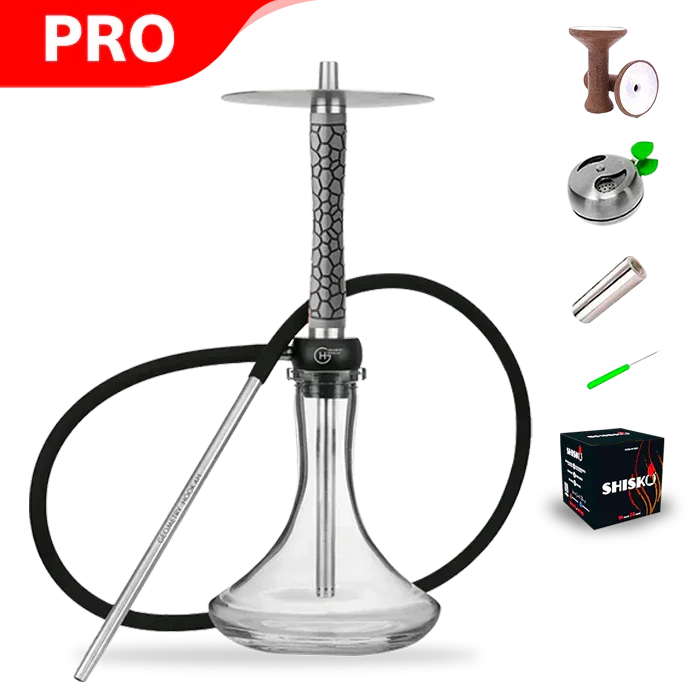 Geometry Hookah Little Bro - Stone Grey