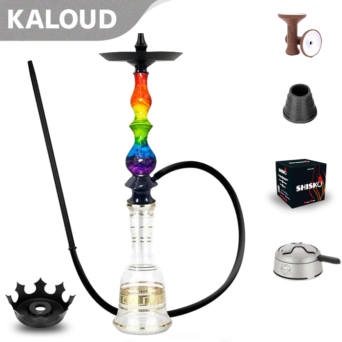 Regal Hookah Queen With Boho Base - Epoxy Sunburst