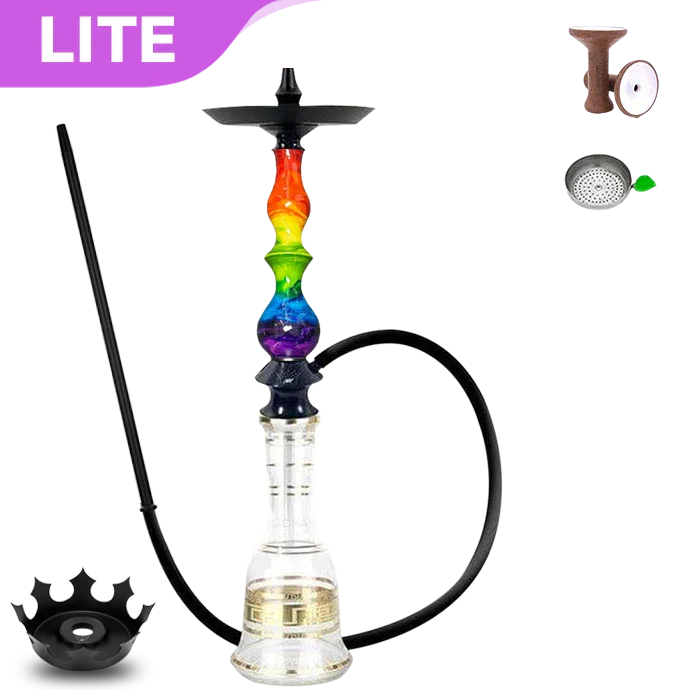 Regal Hookah Queen With Boho Base - Epoxy Sunburst