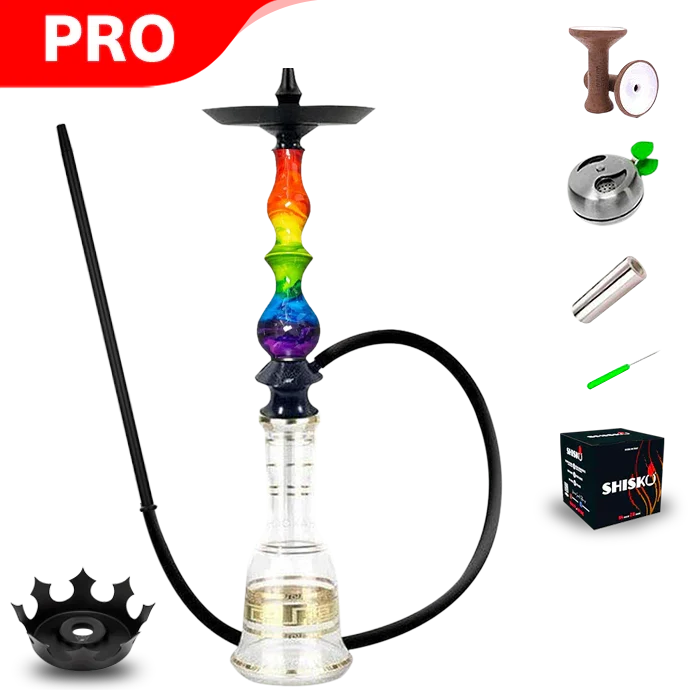 Regal Hookah Queen With Boho Base - Epoxy Sunburst