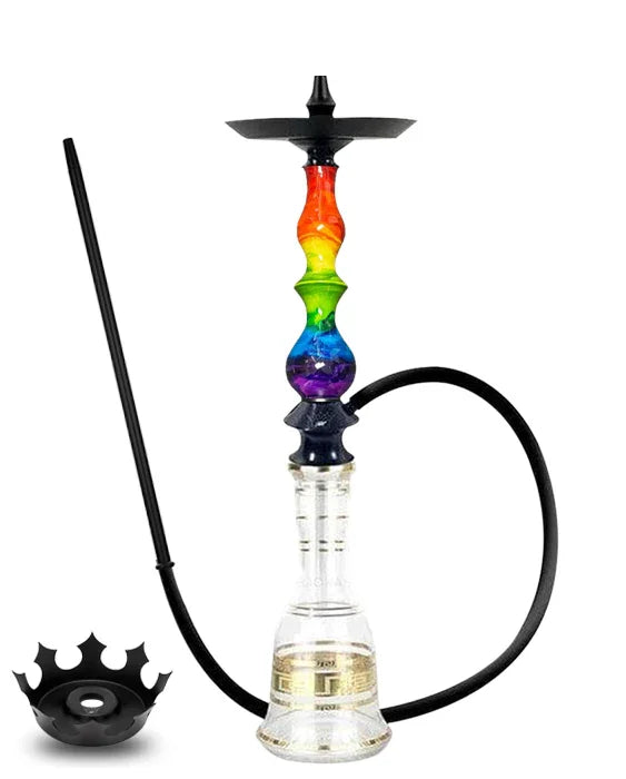 Regal Hookah Queen With Boho Base - Epoxy Sunburst