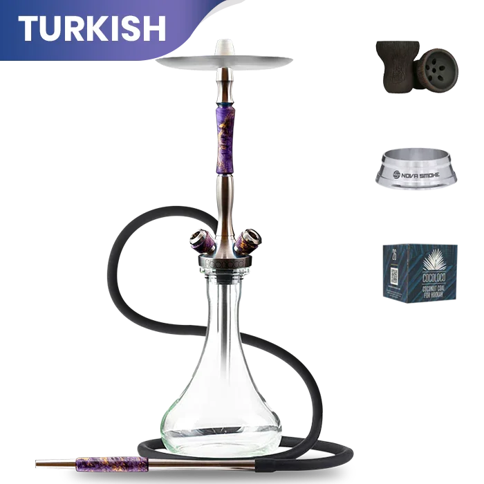 Union Hookah Fibonacci Hookah - Stabilised Wood Purple