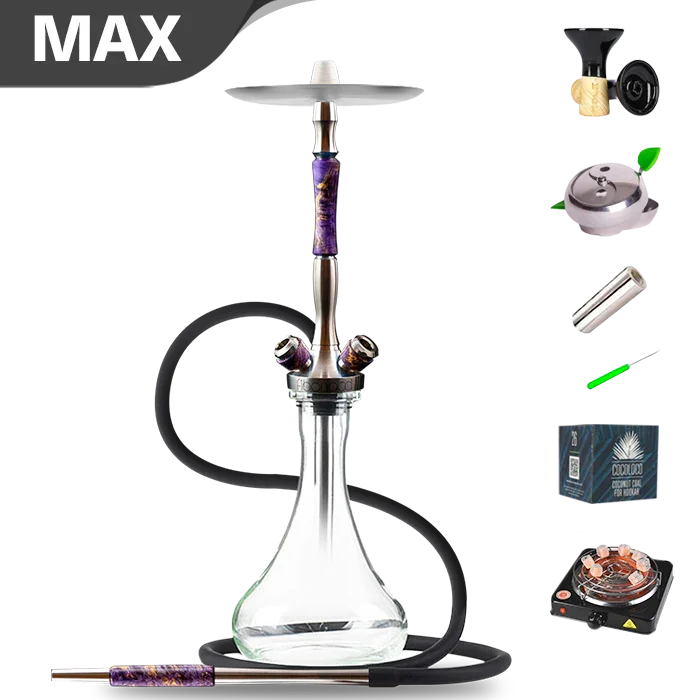 Union Hookah Fibonacci Hookah - Stabilised Wood Purple