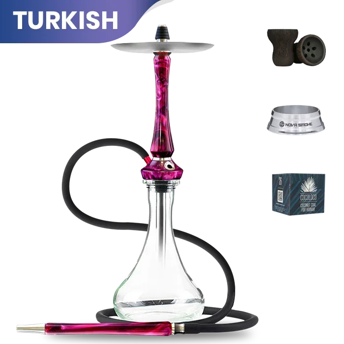 Union Hookah Sleek V2 Full Acrylic - Red Purple