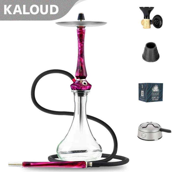 Union Hookah Sleek V2 Full Acrylic - Red Purple
