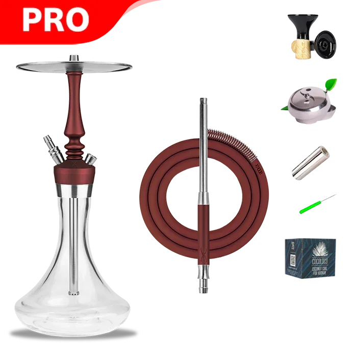 Hoob Mars Mini Pro Hookah - Wine Red