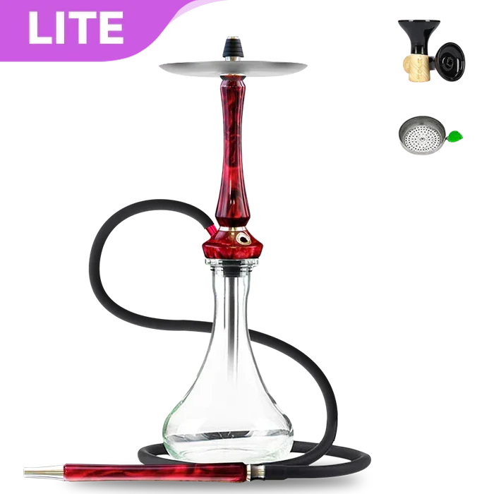 Union Hookah Sleek V2 Full Acrylic - Red