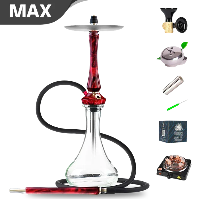 Union Hookah Sleek V2 Full Acrylic - Red