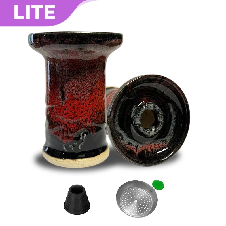 Alpaca Rook Shallow Bowl - Red Grey Black Shallow