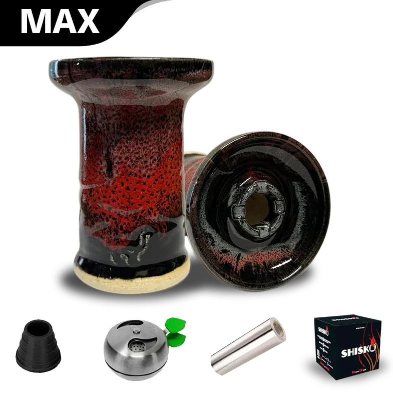 Alpaca Rook Shallow Bowl - Red Grey Black Shallow