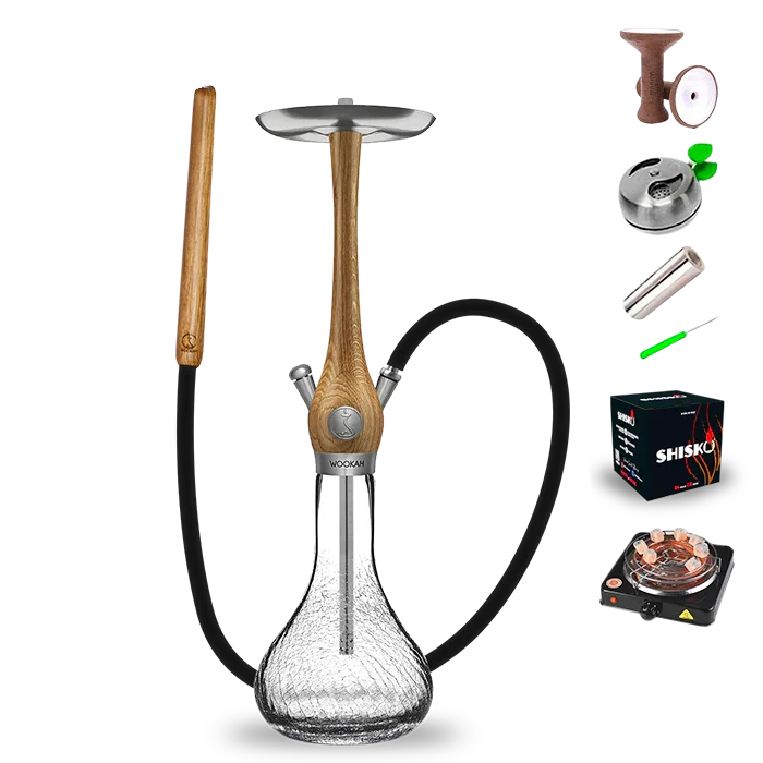 Wookah Oak Smooth Gossamer Hookah