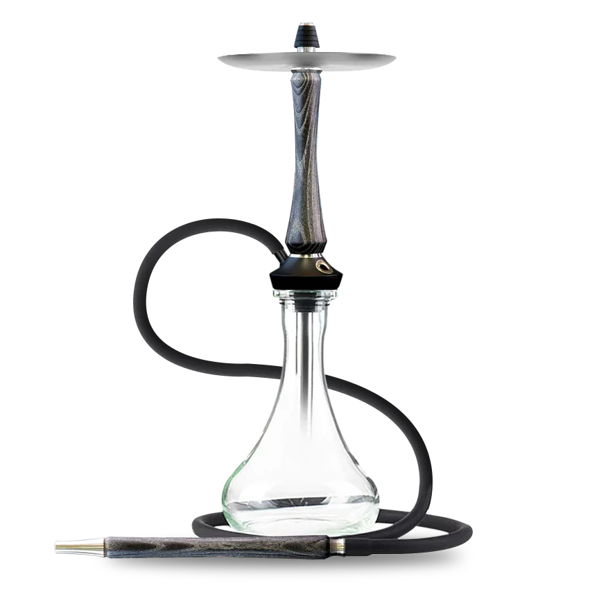 Union Hookah Sleek V2 - Black with Silver