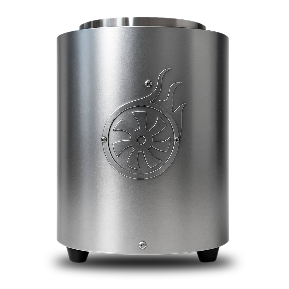 Shisha Turbine Neo Brushed Stainless Steel - Silver (Free Coal)