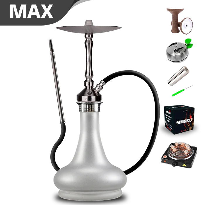 Vesper Hookah Stainless Steel Vega with Matt Base