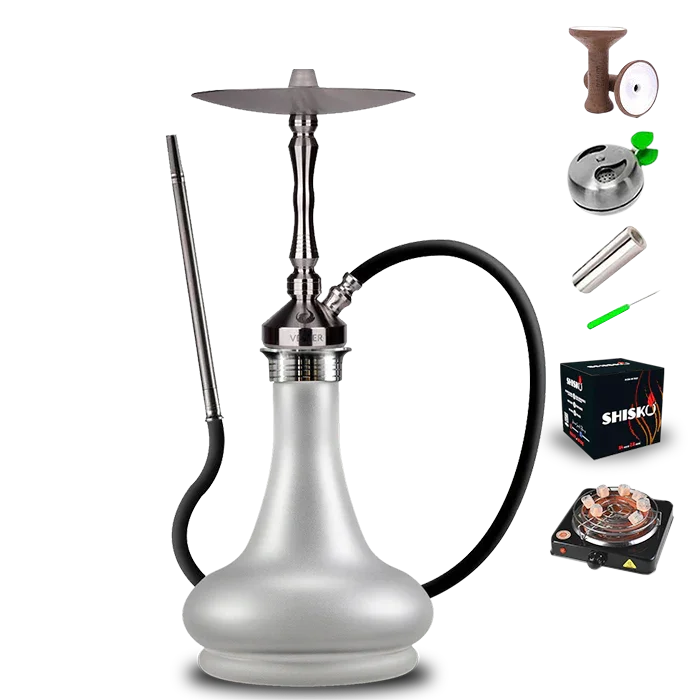 Vesper Hookah Stainless Steel Vega with Matt Base