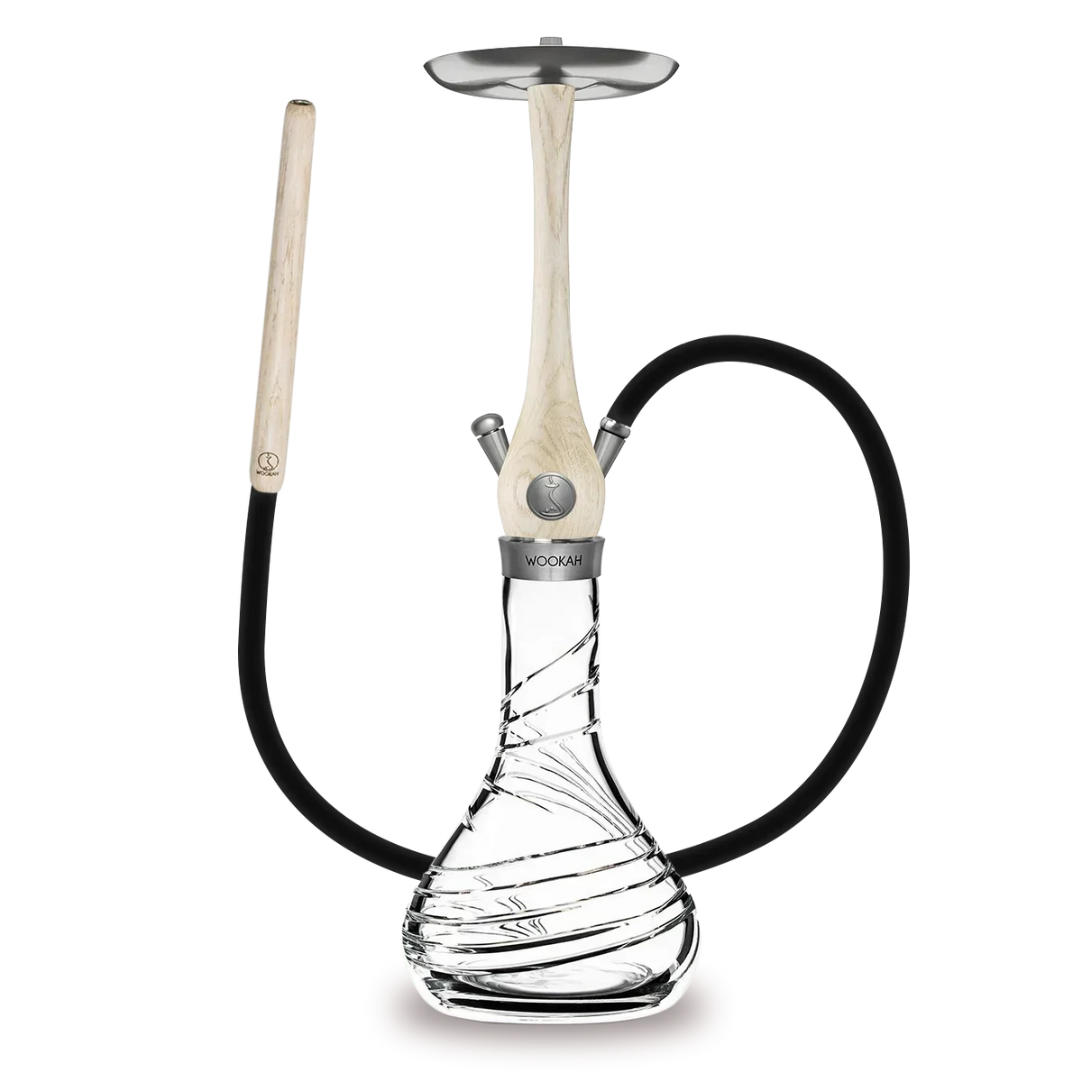 Cachimba Tornado de cristal de alabastro Wookah