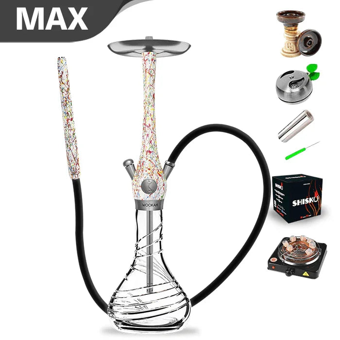 Wookah Abstract Crystal Tornado Hookah (Limited Edition)
