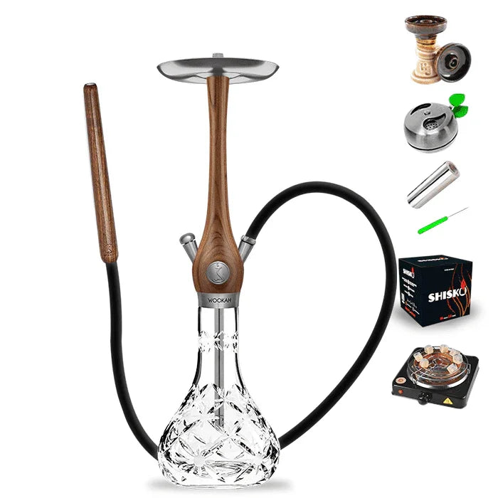 Wookah Walnut Mastercut Bloom Hookah