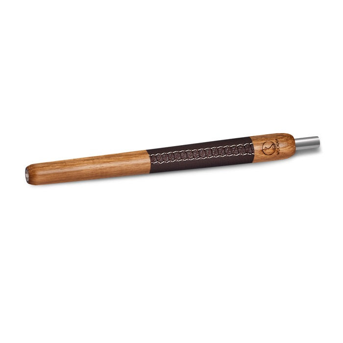 Wookah Wooden Leather Mouthpiece - Oak Brown
