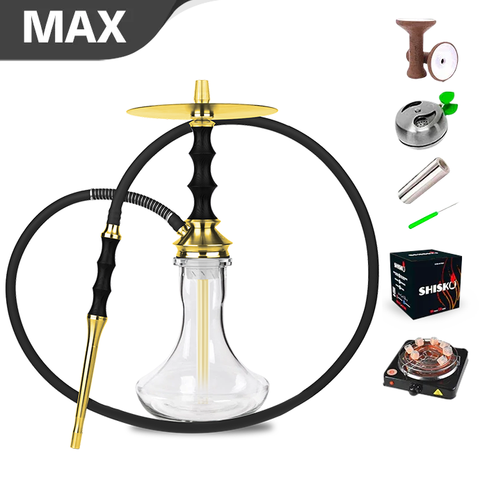 Japona Satoshi Black Hookah - Gold Edition