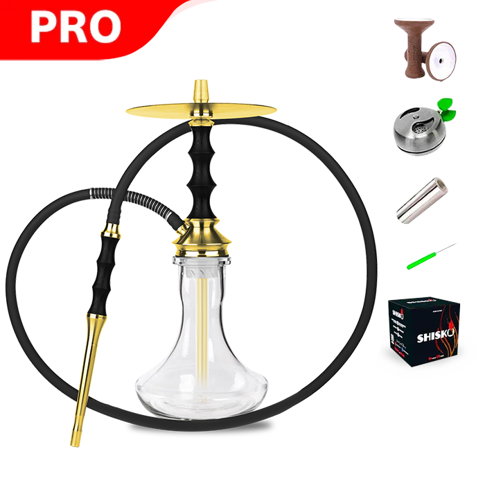 Japona Satoshi Black Hookah - Gold Edition