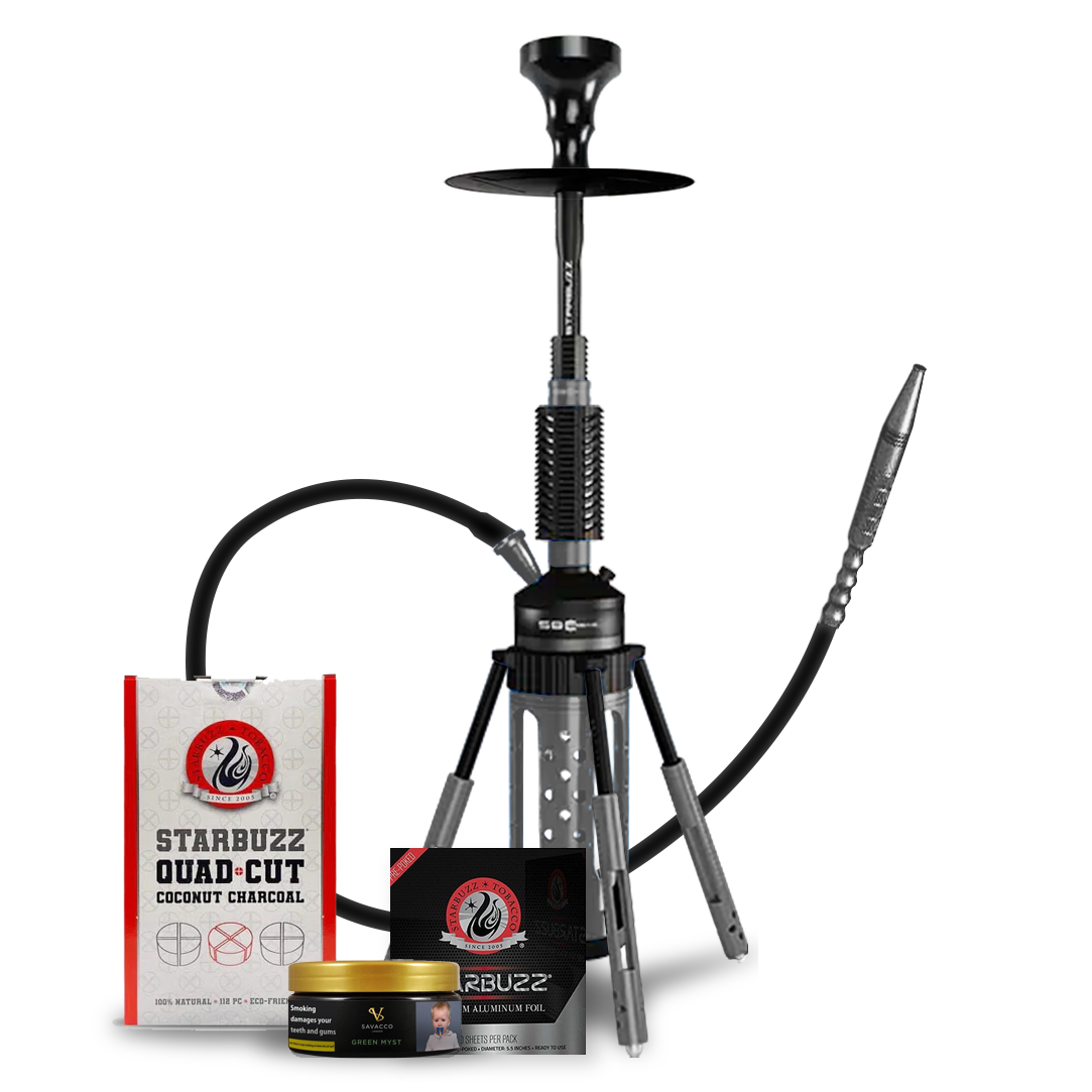 Starbuzz Carbine 2.0 Starter Kit - Gunmetal - shishagear