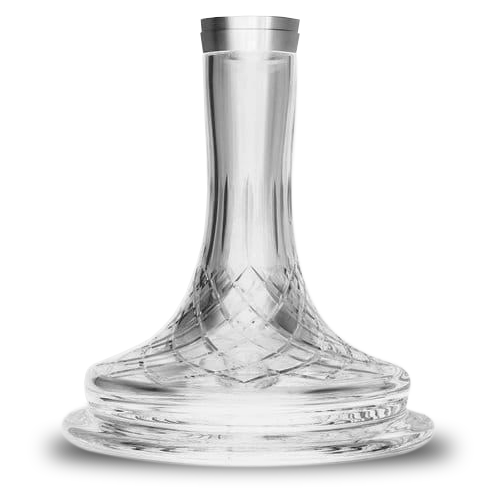 Union Hookah Fibonacci Threaded Bohemian Crystal Base (Carved)