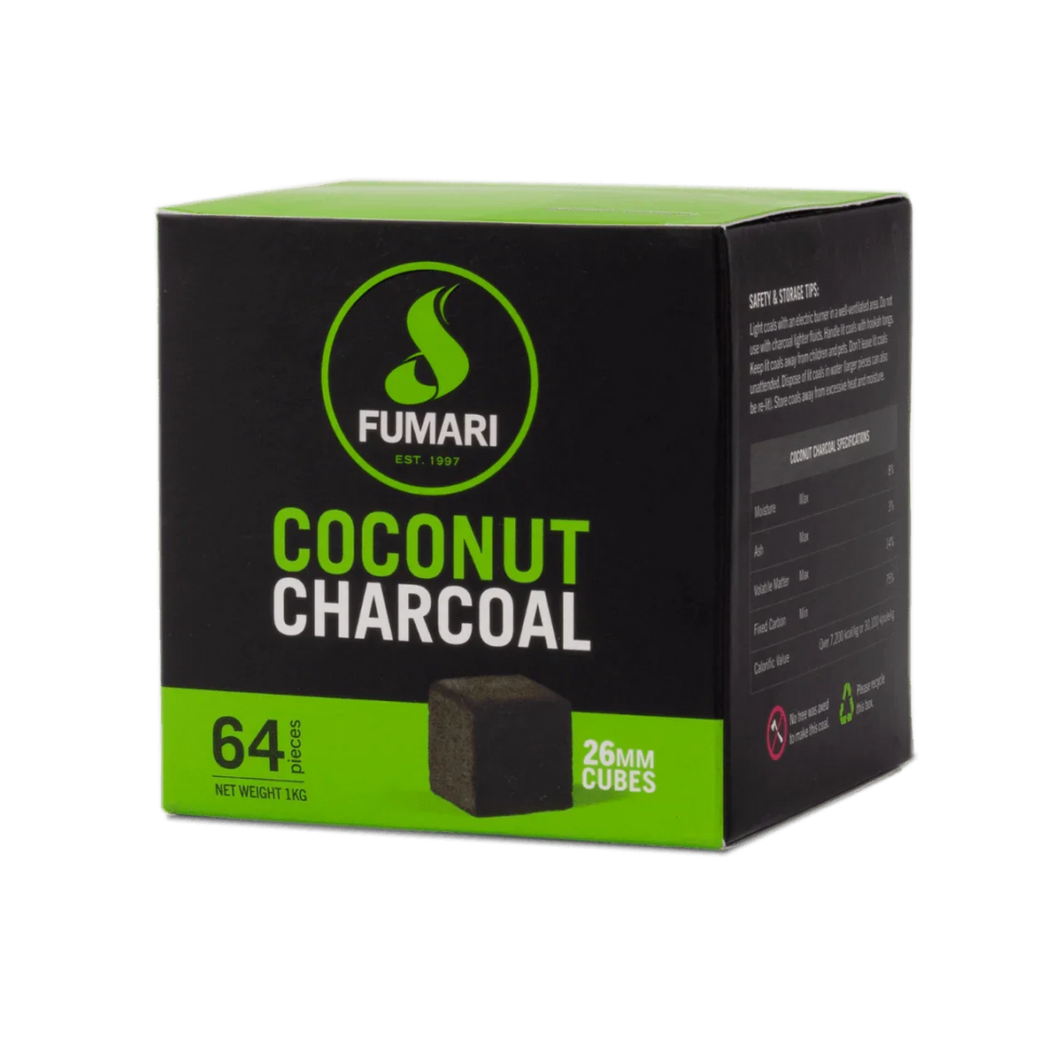 Fumari Coconut Hookah Charcoal 26mm