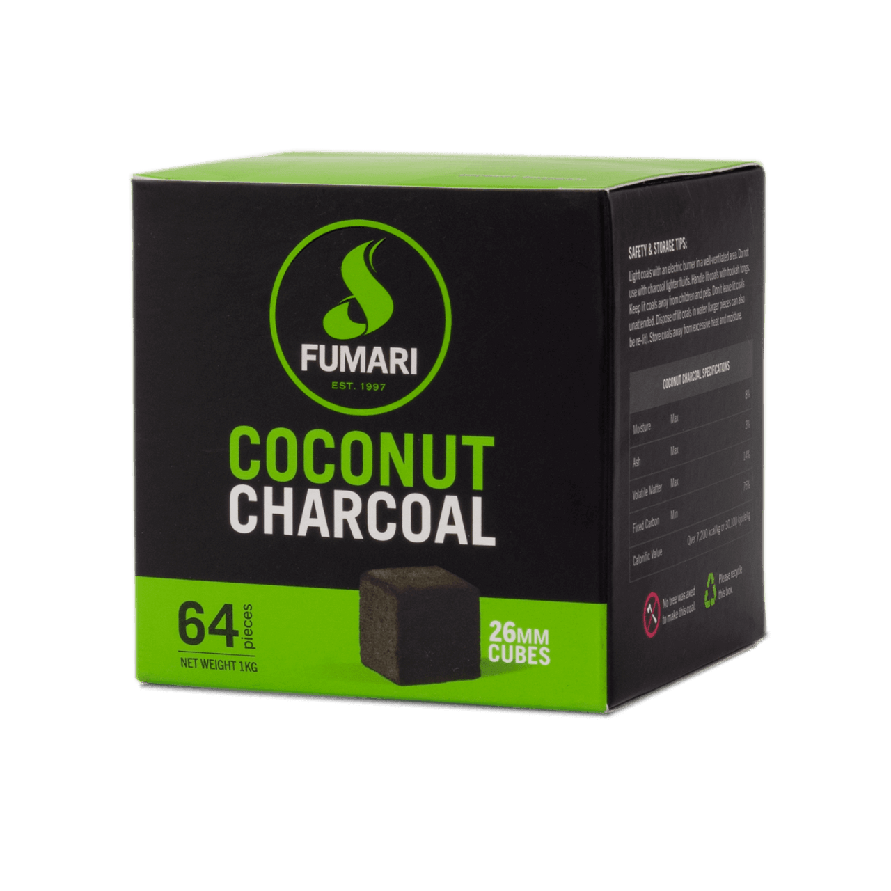 Fumari Coconut Hookah Charcoal 26mm