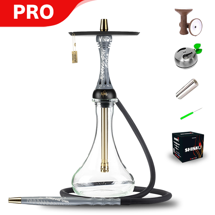 Alpha Hookah X VNDL Set Nardo Gray Hookah Shisha UK black friday shishagear