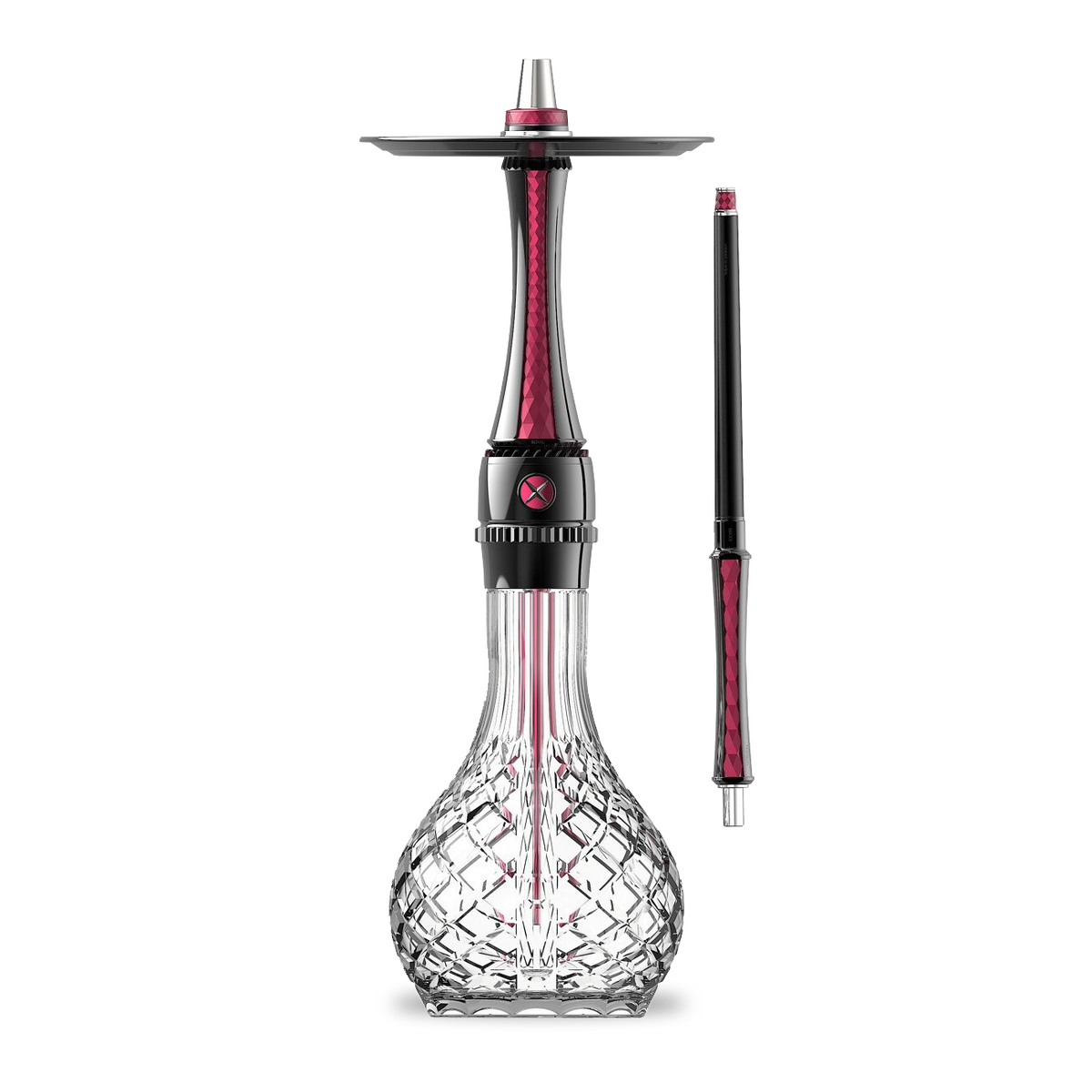 Maxx Royal Screw System Hookah- Ruby Black