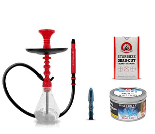 Starbuzz Mini USA Hookah Bundle - Red