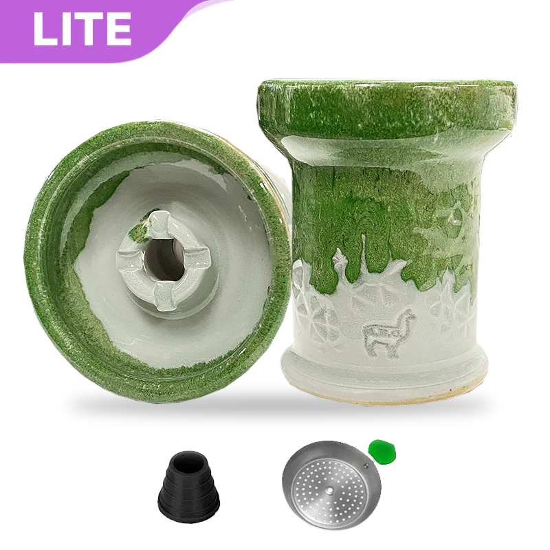 Alpaca Rook Thick Boyz Bowl - Green Multi Drip