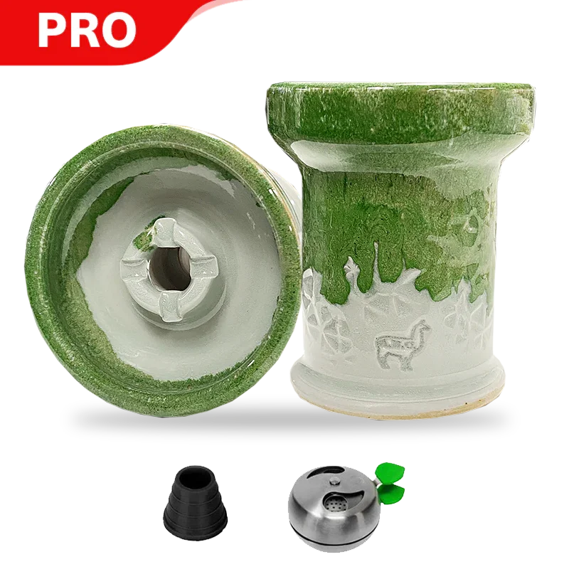 Alpaca Rook Thick Boyz Bowl - Green Multi Drip